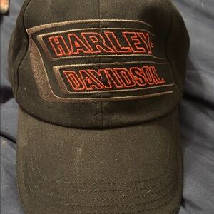 Harley-Davidson Black Hat with Red Embroidery